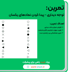 توجه دیداری و پیدا کردن نمادهای یکسان