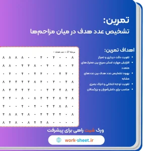تمرین شناختی برای تقویت تمرکز دیداری به صورت عددی
